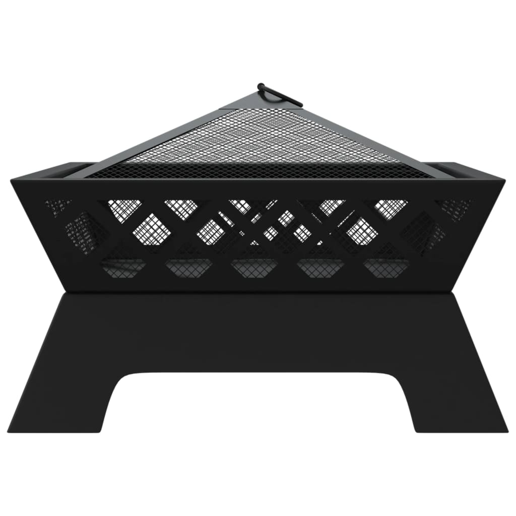 vidaXL Palenisko z pogrzebaczem, 50 cm, XXL, stal
