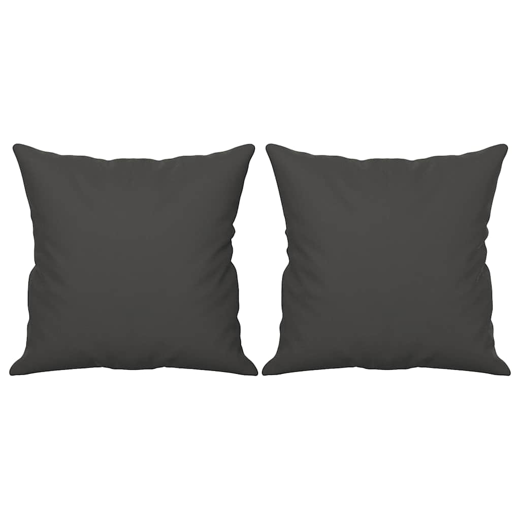 vidaXL 2-osobowa sofa z poduszkami, ciemnoszara, 140 cm, mikrofibra