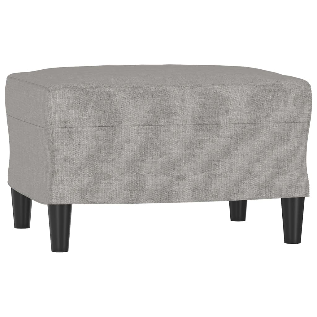 vidaXL Fotel z podnóżkiem, jasnoszary, 60 cm, obity tkaniną