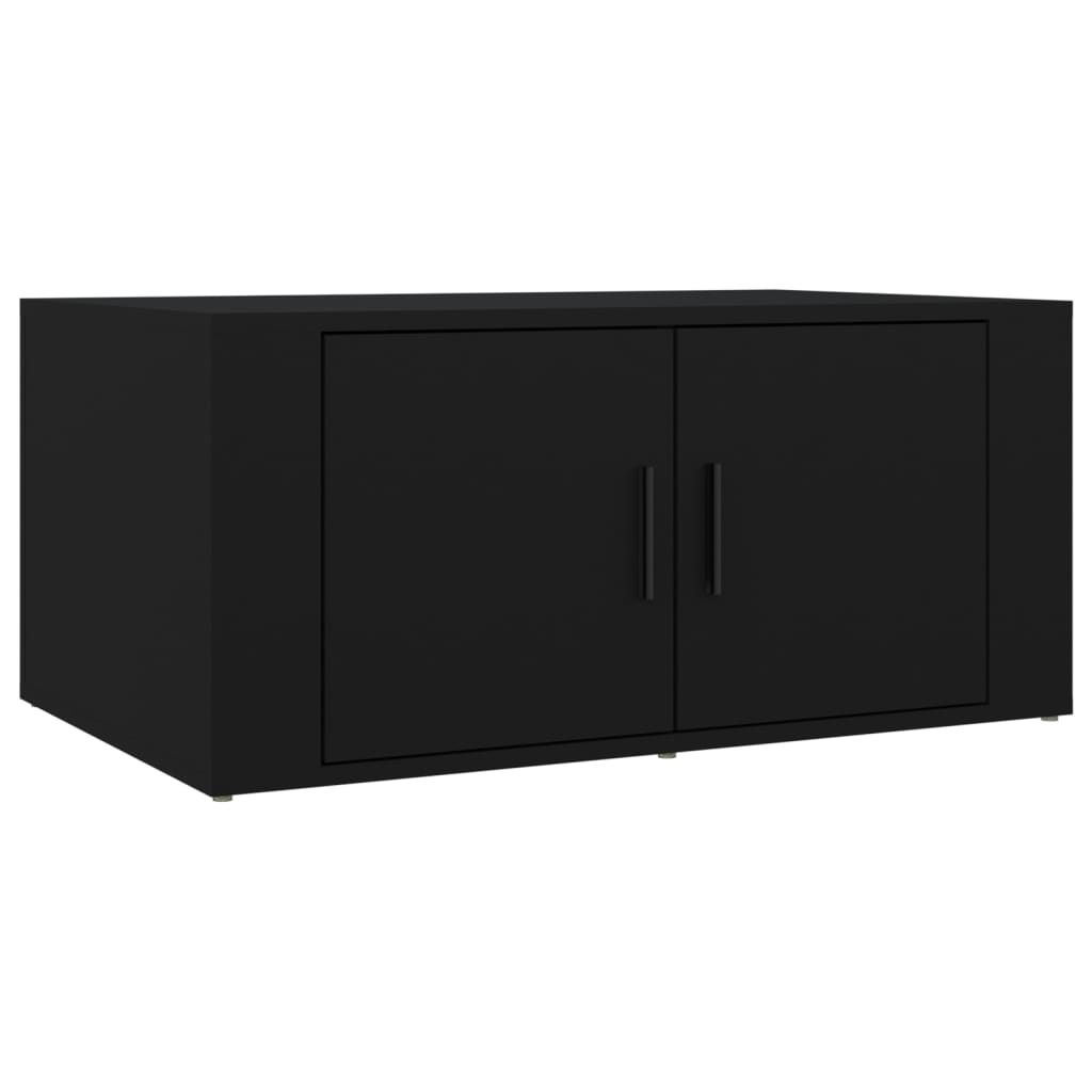 vidaXL Stolik kawowy, czarny, 80x50x36 cm, materiał drewnopochodny
