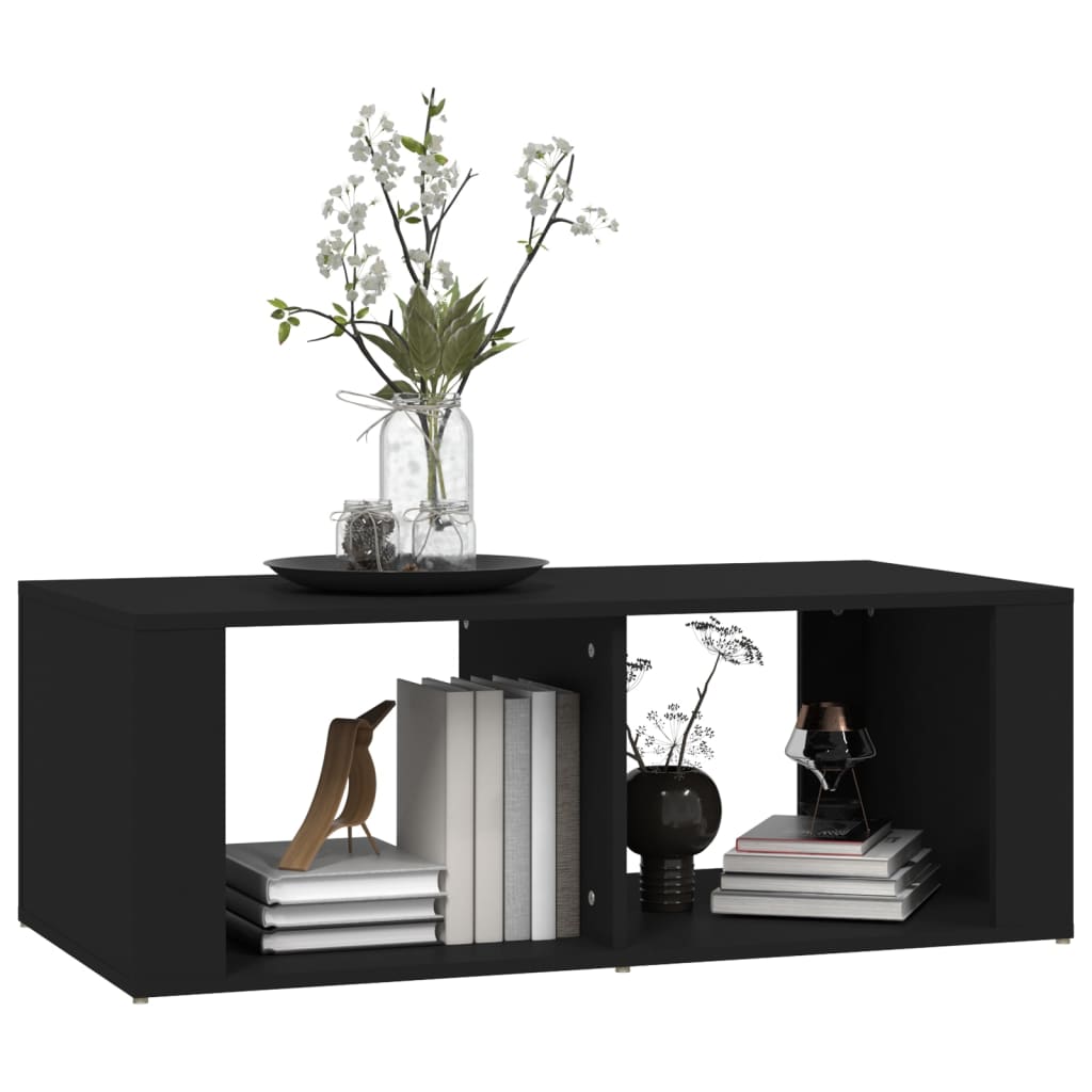 vidaXL Stolik kawowy, czarny 100x50x36 cm, materiał drewnopochodny