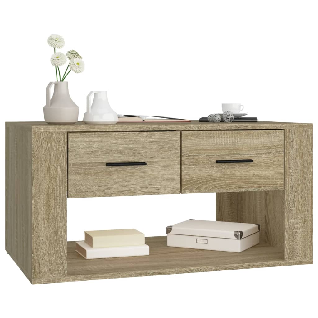 vidaXL Stolik kawowy, dąb sonoma 80x50x40 cm, materiał drewnopochodny