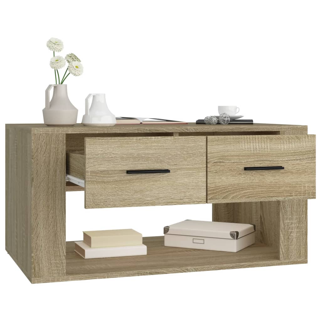 vidaXL Stolik kawowy, dąb sonoma 80x50x40 cm, materiał drewnopochodny