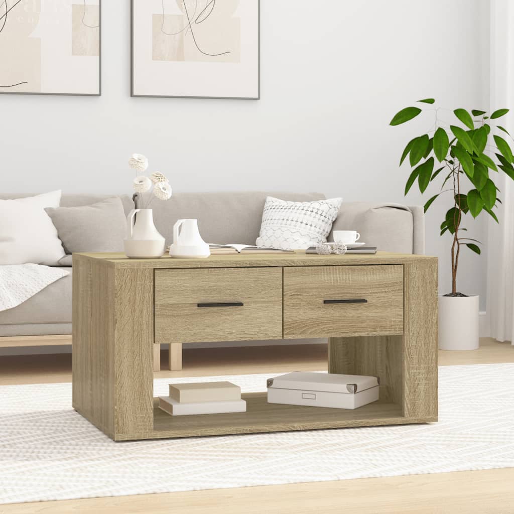 vidaXL Stolik kawowy, dąb sonoma 80x50x40 cm, materiał drewnopochodny
