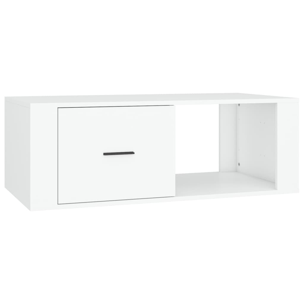 vidaXL Stolik kawowy, biały 100x50,5x35 cm, materiał drewnopochodny