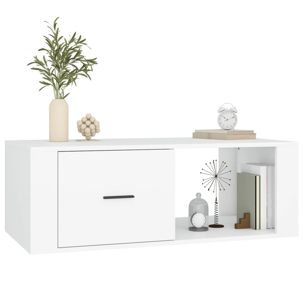 vidaXL Stolik kawowy, biały 100x50,5x35 cm, materiał drewnopochodny
