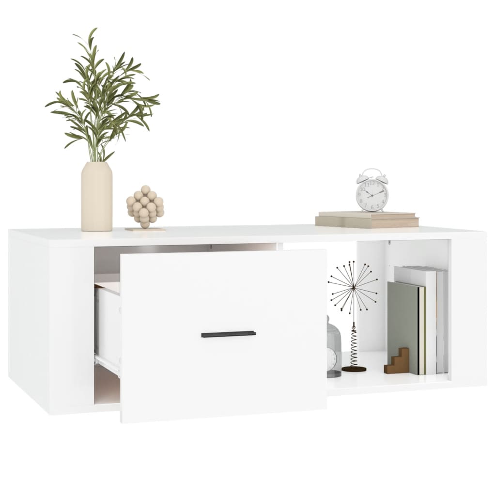 vidaXL Stolik kawowy, biały 100x50,5x35 cm, materiał drewnopochodny