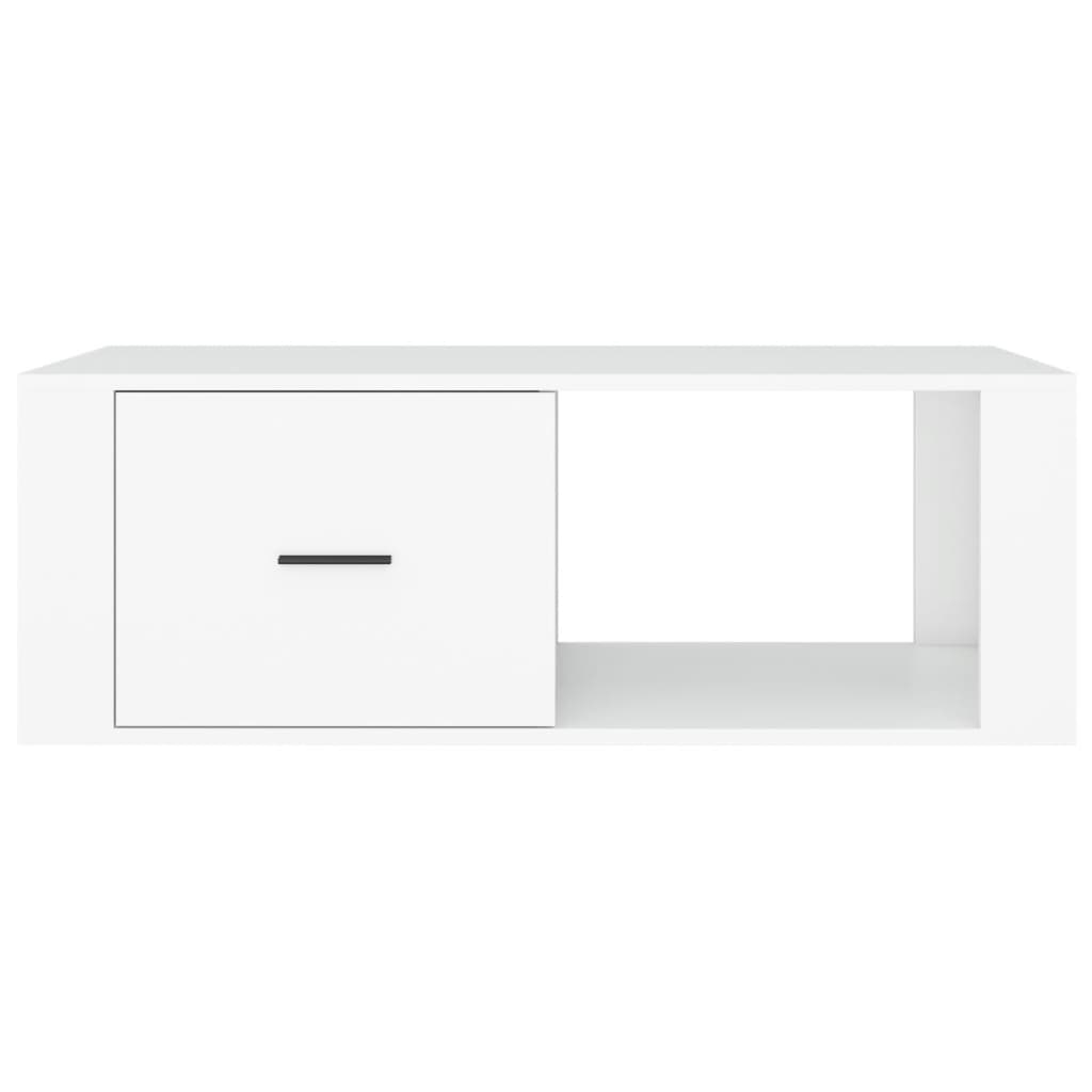 vidaXL Stolik kawowy, biały 100x50,5x35 cm, materiał drewnopochodny
