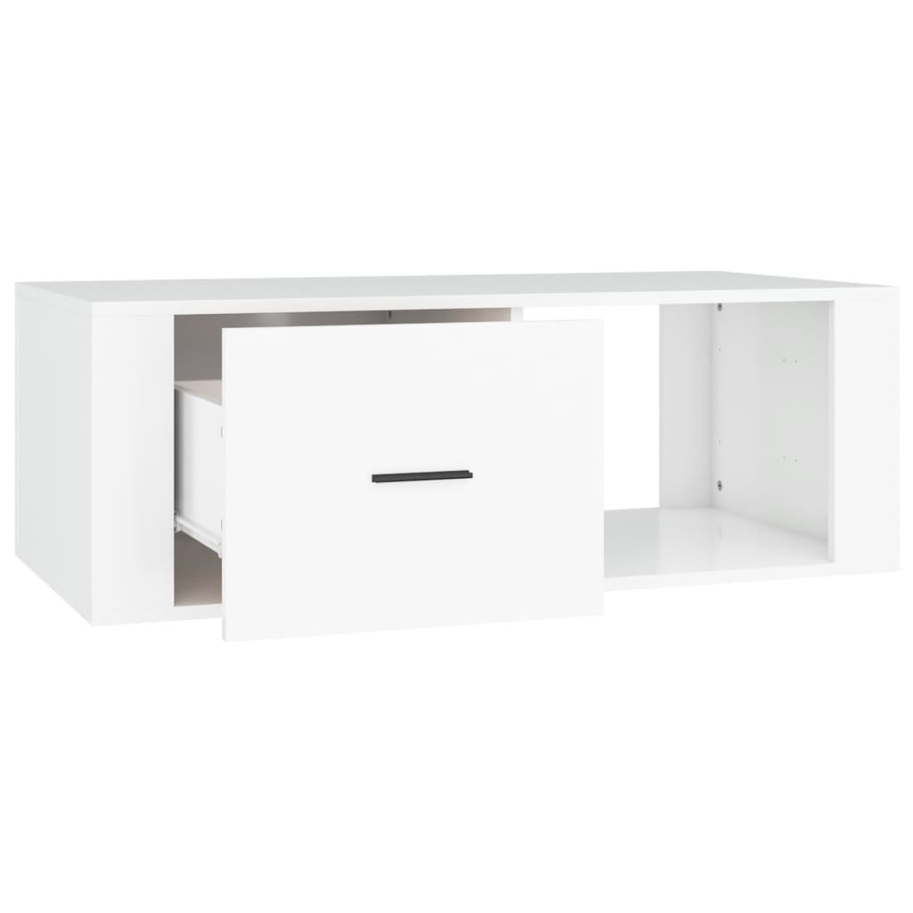vidaXL Stolik kawowy, biały 100x50,5x35 cm, materiał drewnopochodny