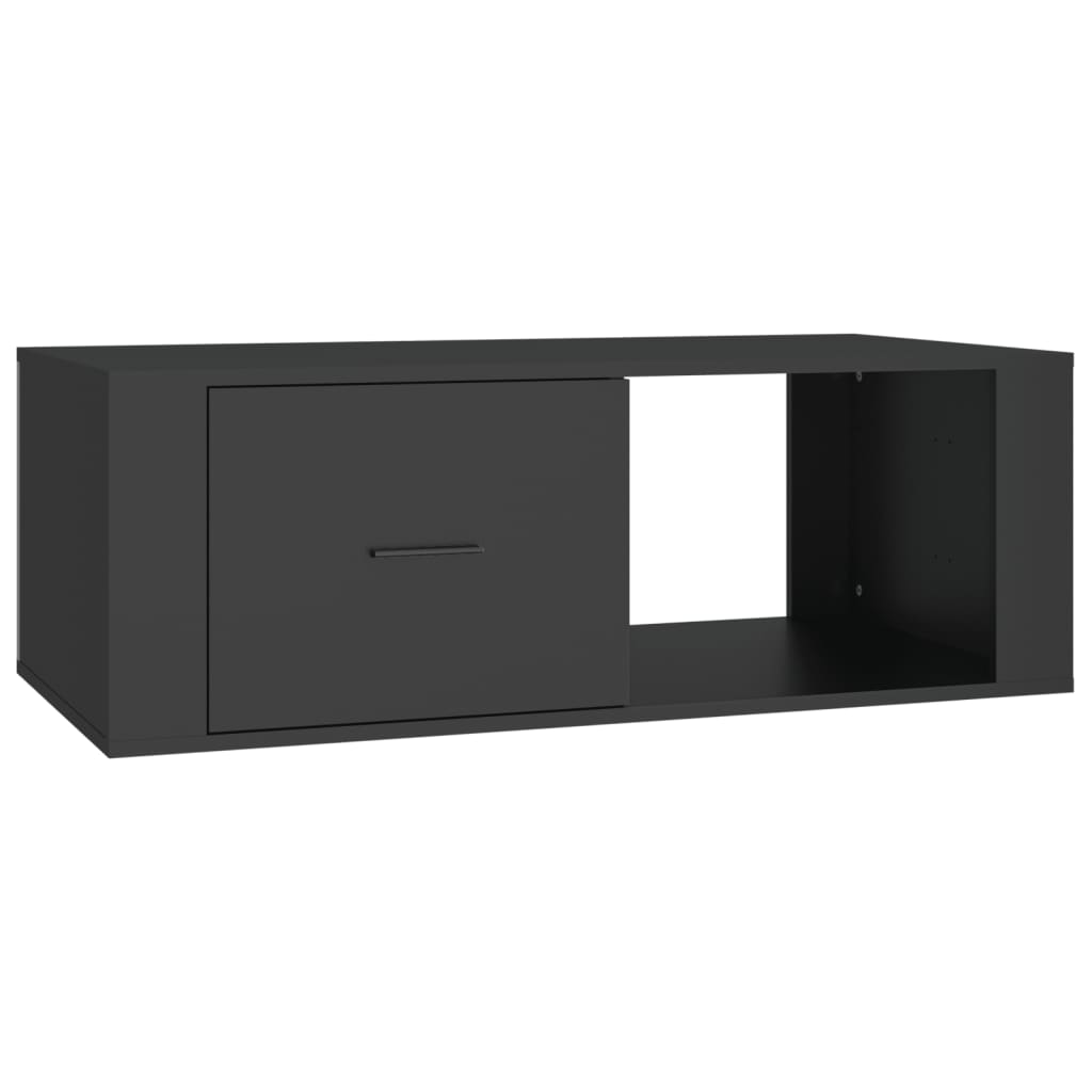 vidaXL Stolik kawowy, czarny, 100x50,5x35 cm, materiał drewnopochodny
