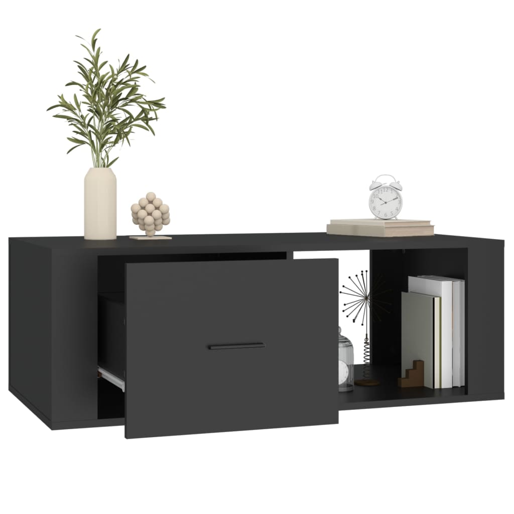 vidaXL Stolik kawowy, czarny, 100x50,5x35 cm, materiał drewnopochodny
