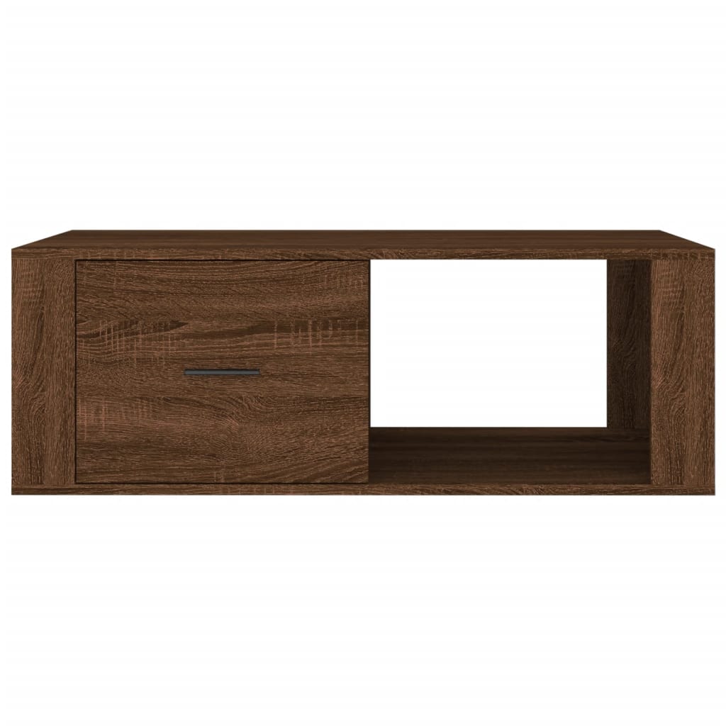 vidaXL Stolik kawowy, brązowy dąb 100x50,5x35, materiał drewnopochodny
