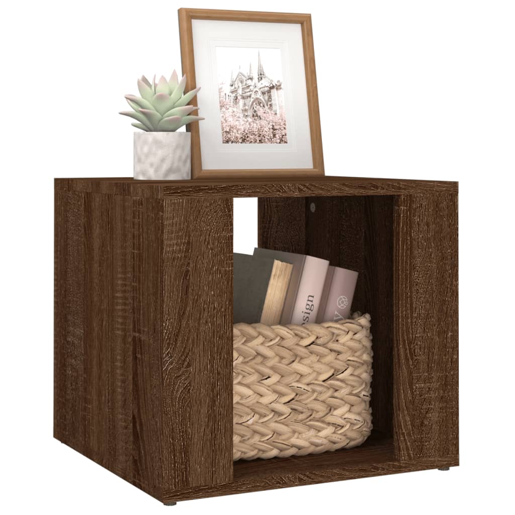 vidaXL Szafka nocna, brązowy dąb, 41x40x36 cm, materiał drewnopochodny
