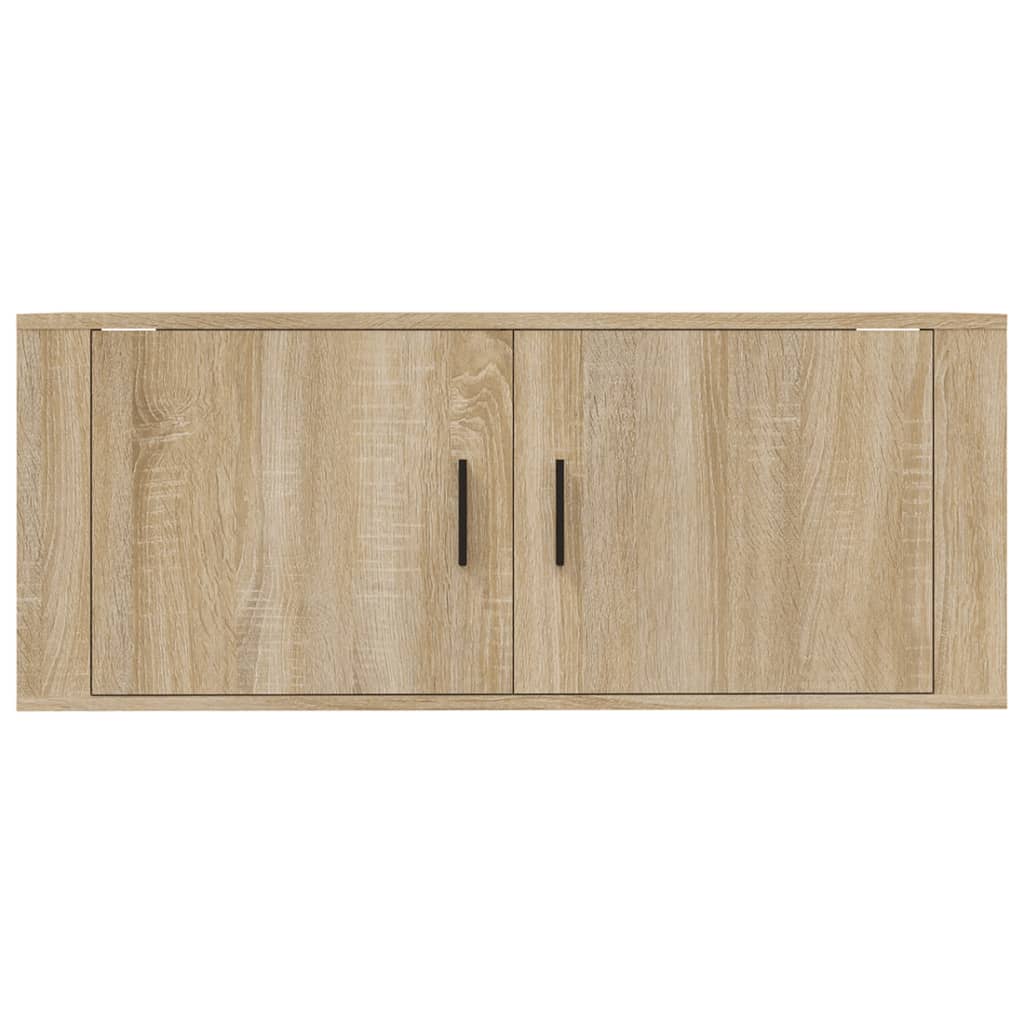 vidaXL Wisząca szafka telewizyjna, dąb sonoma, 100x34,5x40 cm