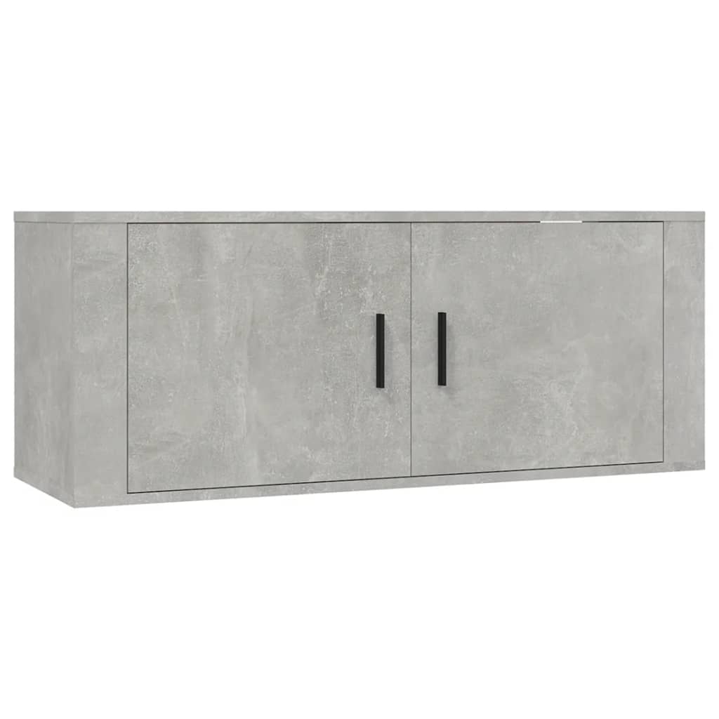 vidaXL Wisząca szafka telewizyjna, szarość betonu, 100x34,5x40 cm