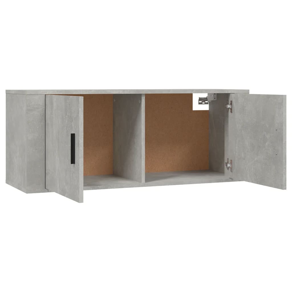 vidaXL Wisząca szafka telewizyjna, szarość betonu, 100x34,5x40 cm