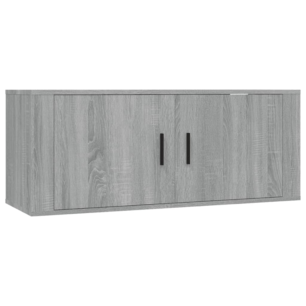 vidaXL Wisząca szafka telewizyjna, szary dąb sonoma, 100x34,5x40 cm