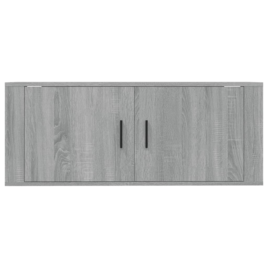 vidaXL Wisząca szafka telewizyjna, szary dąb sonoma, 100x34,5x40 cm