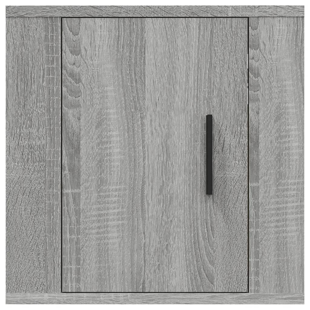 vidaXL Wiszące szafki TV, 2 szt., szary dąb sonoma, 40x34,5x40 cm