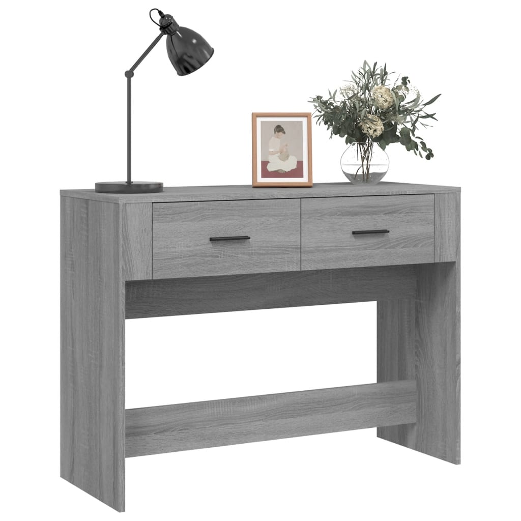 vidaXL Stolik konsolowy, szary dąb sonoma, 100x39x75 cm