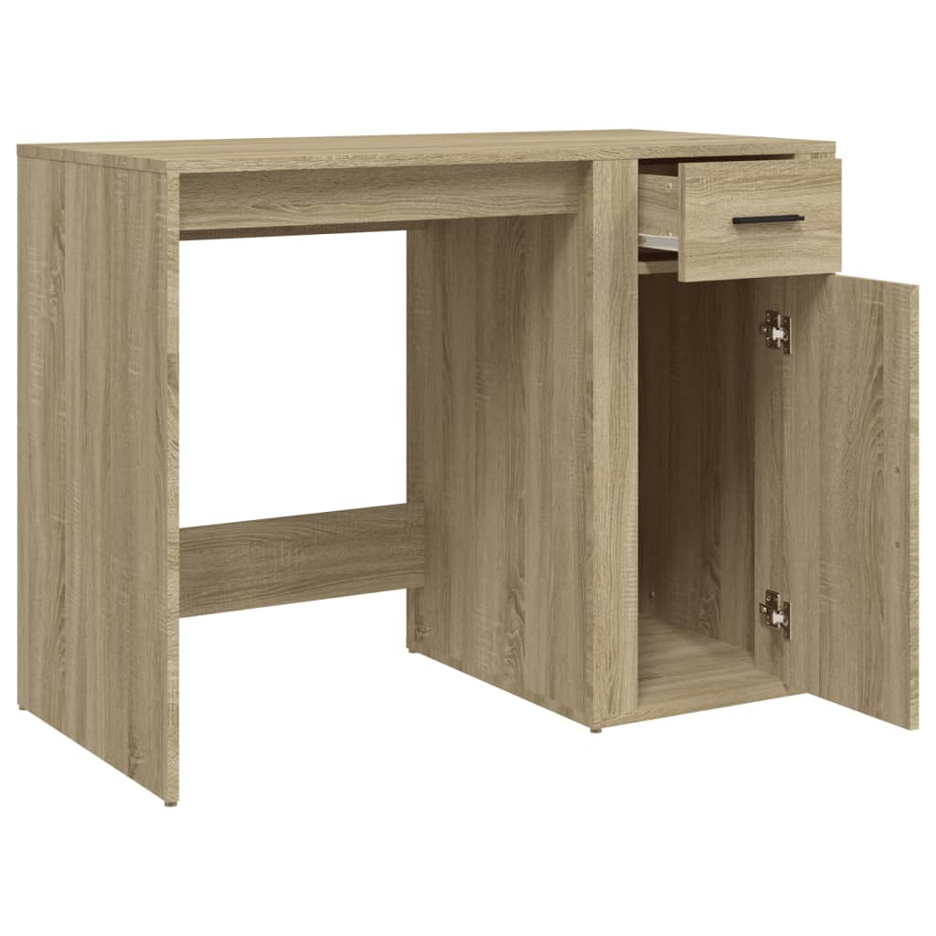 vidaXL Biurko, dąb sonoma, 100x49x75 cm, materiał drewnopochodny
