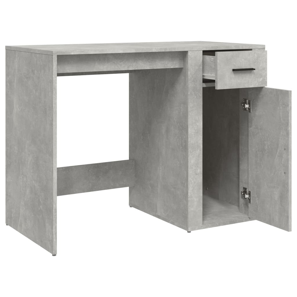 vidaXL Biurko, szarość betonu, 100x49x75 cm, materiał drewnopochodny