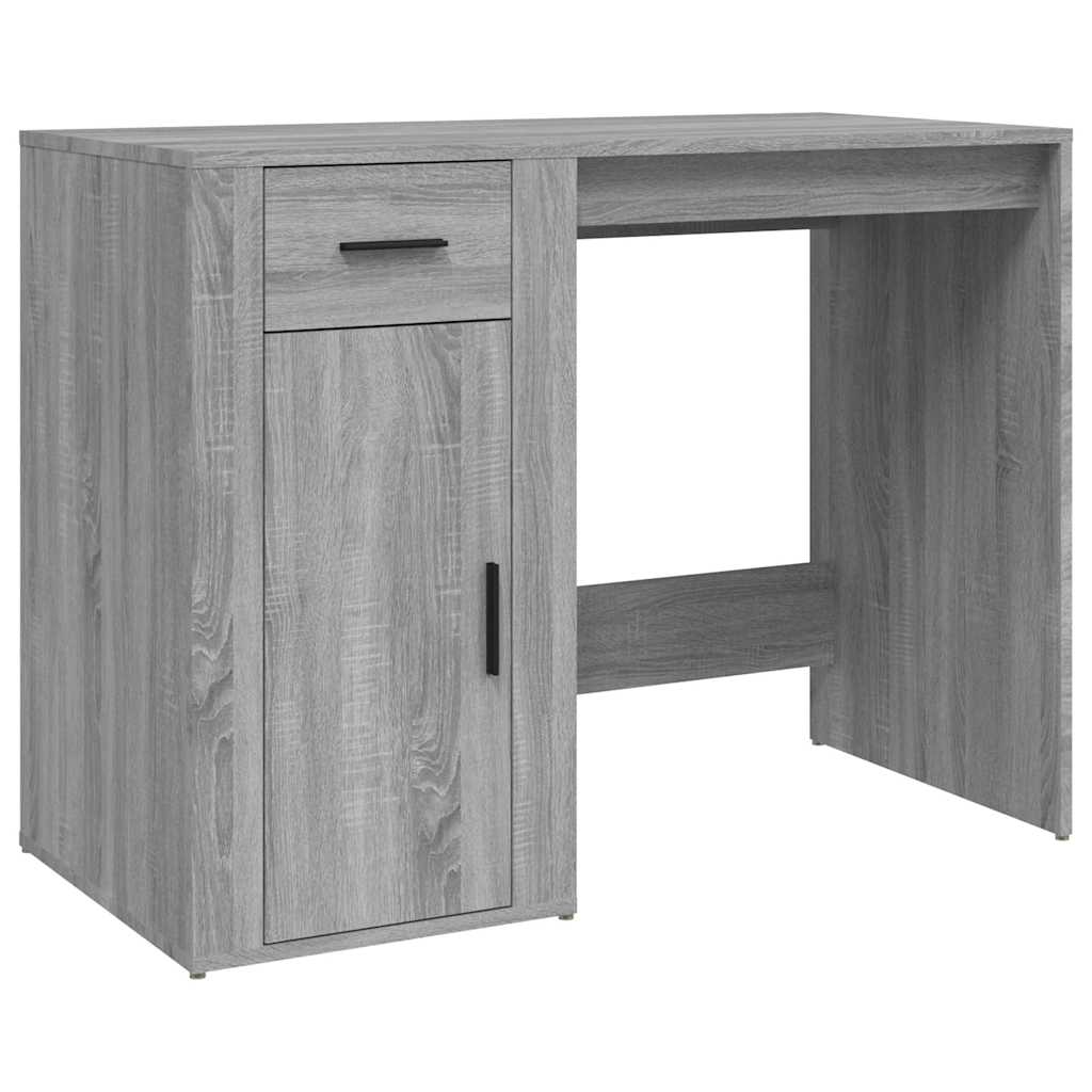 vidaXL Biurko, szary dąb sonoma, 100x49x75 cm, materiał drewnopochodny
