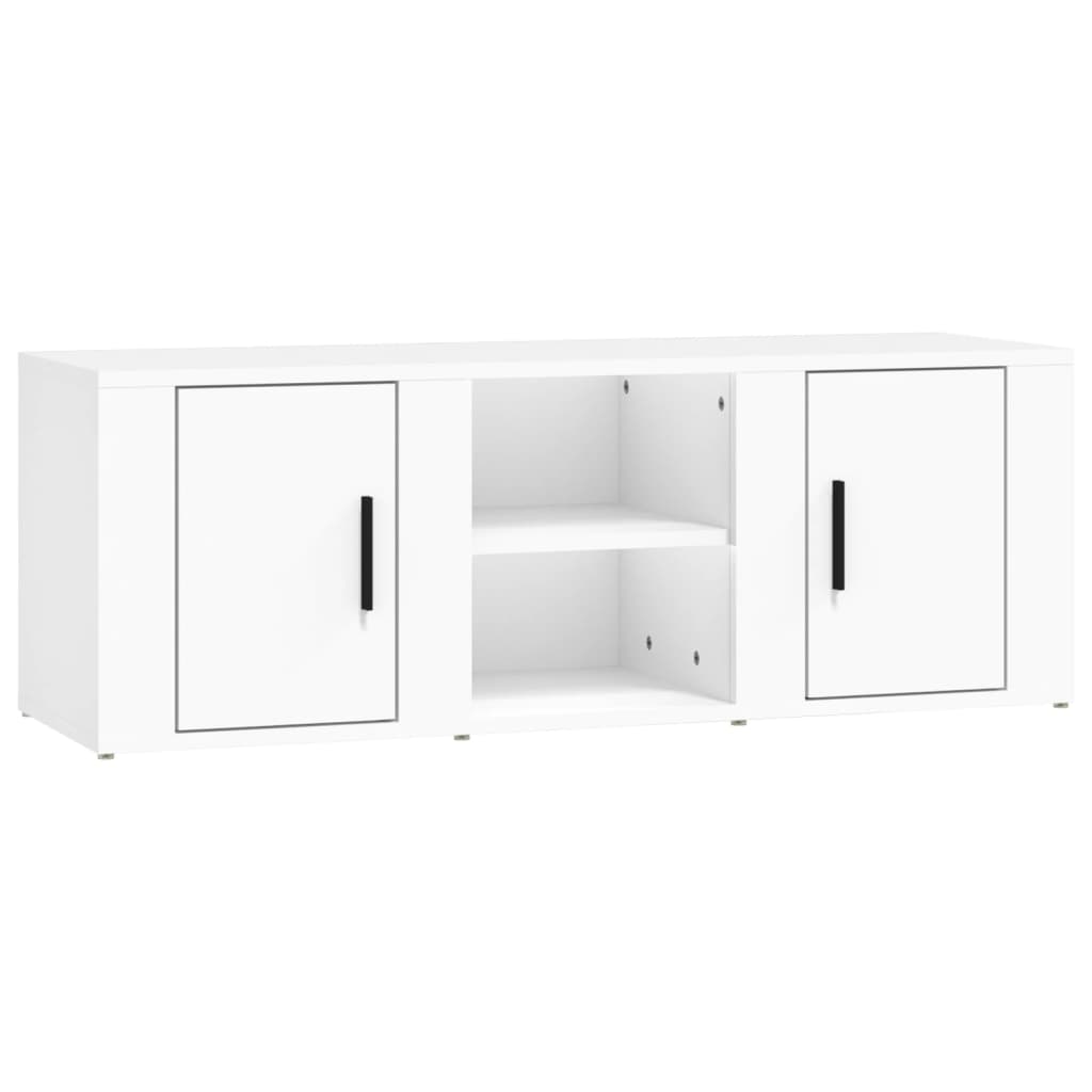 vidaXL Szafka pod TV, biała, 100x31,5x35 cm, materiał drewnopochodny