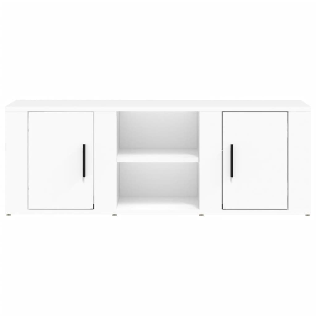 vidaXL Szafka pod TV, biała, 100x31,5x35 cm, materiał drewnopochodny