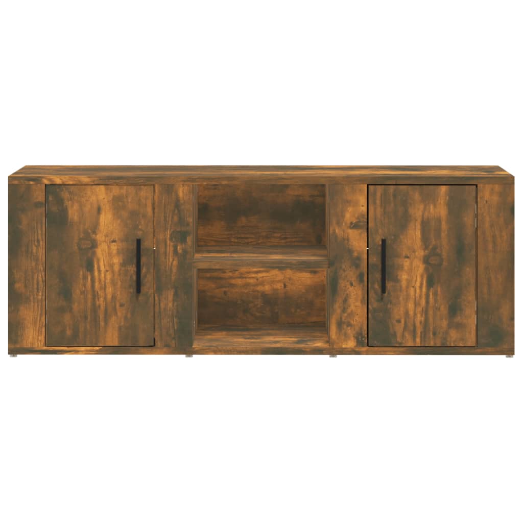 vidaXL Szafka pod telewizor, przydymiony dąb, 100x31,5x35 cm