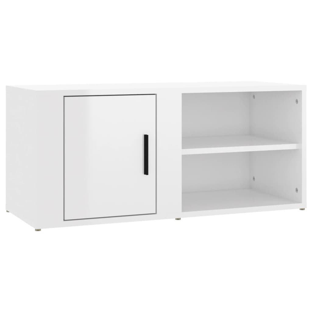 vidaXL Szafki pod TV, 2 szt., białe, wysoki połysk, 80x31,5x36 cm