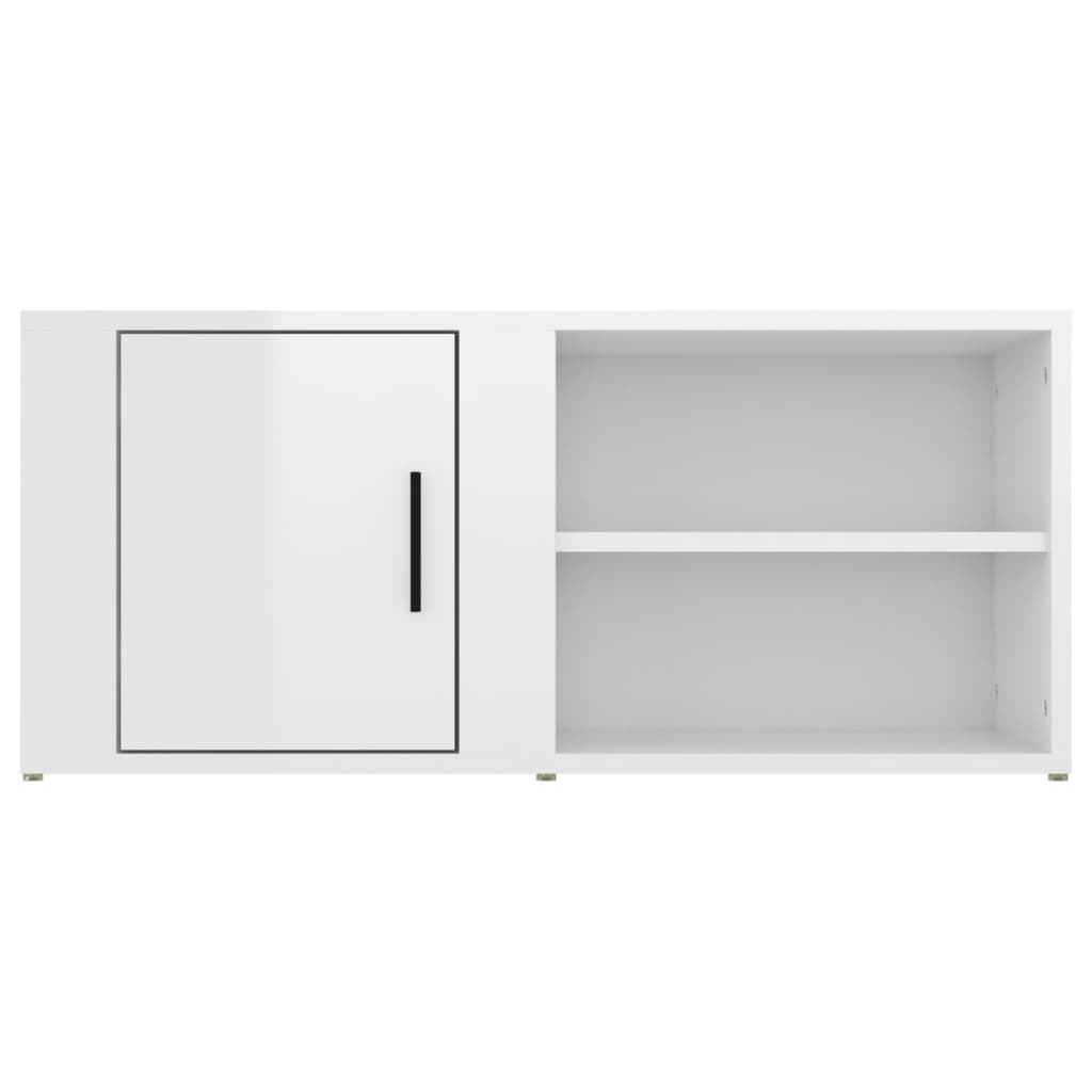 vidaXL Szafki pod TV, 2 szt., białe, wysoki połysk, 80x31,5x36 cm