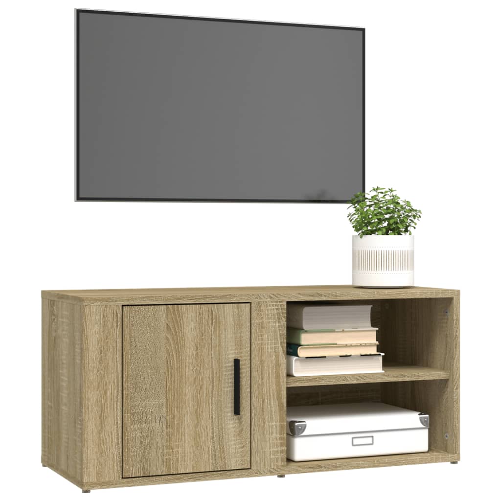 vidaXL Szafki pod telewizor, 2 szt., dąb sonoma, 80x31,5x36,5 cm
