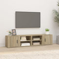 vidaXL Szafki pod telewizor, 2 szt., dąb sonoma, 80x31,5x36,5 cm