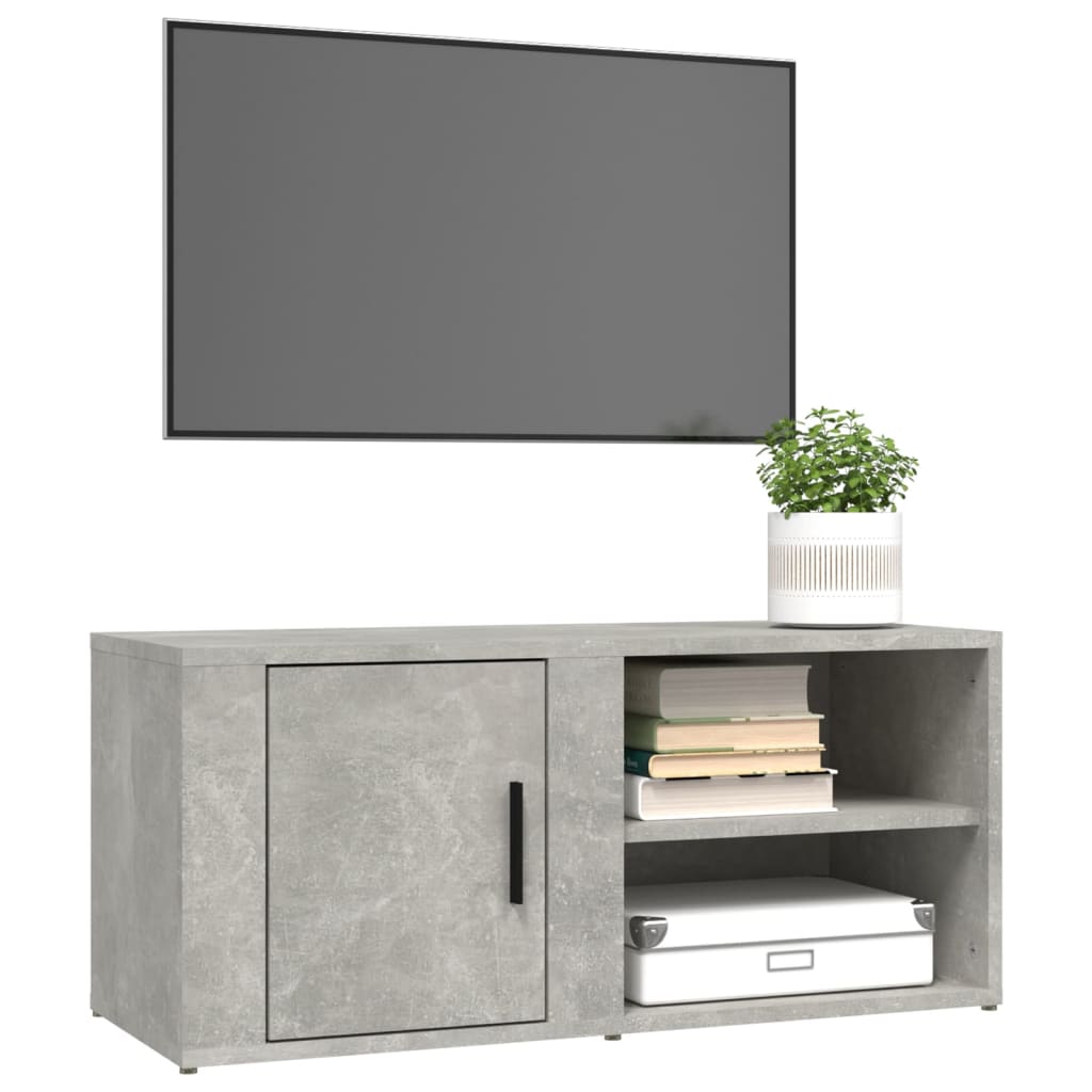 vidaXL Szafki pod telewizor, 2 szt., szarość betonu, 80x31,5x36 cm