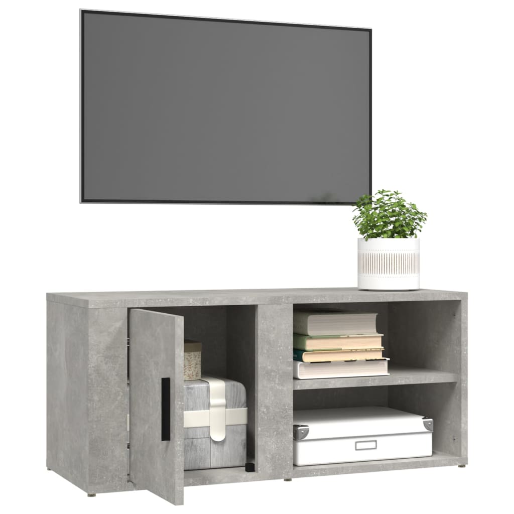 vidaXL Szafki pod telewizor, 2 szt., szarość betonu, 80x31,5x36 cm