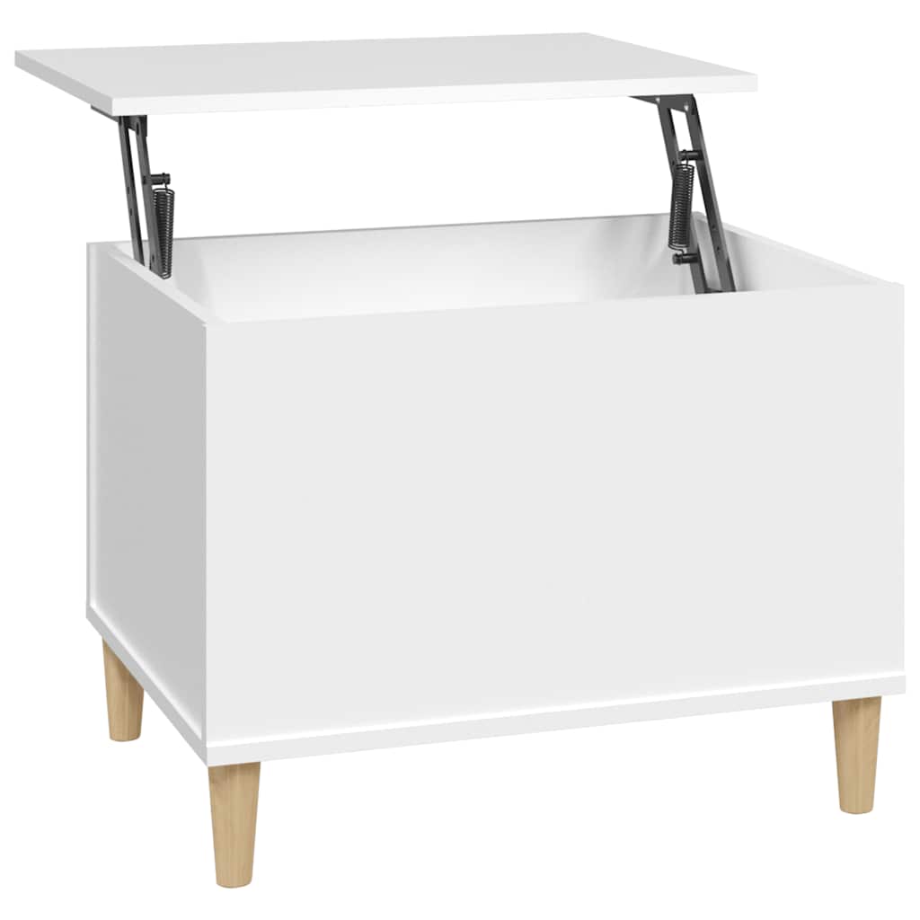vidaXL Stolik kawowy, biały 60x44,5x45 cm, materiał drewnopochodny