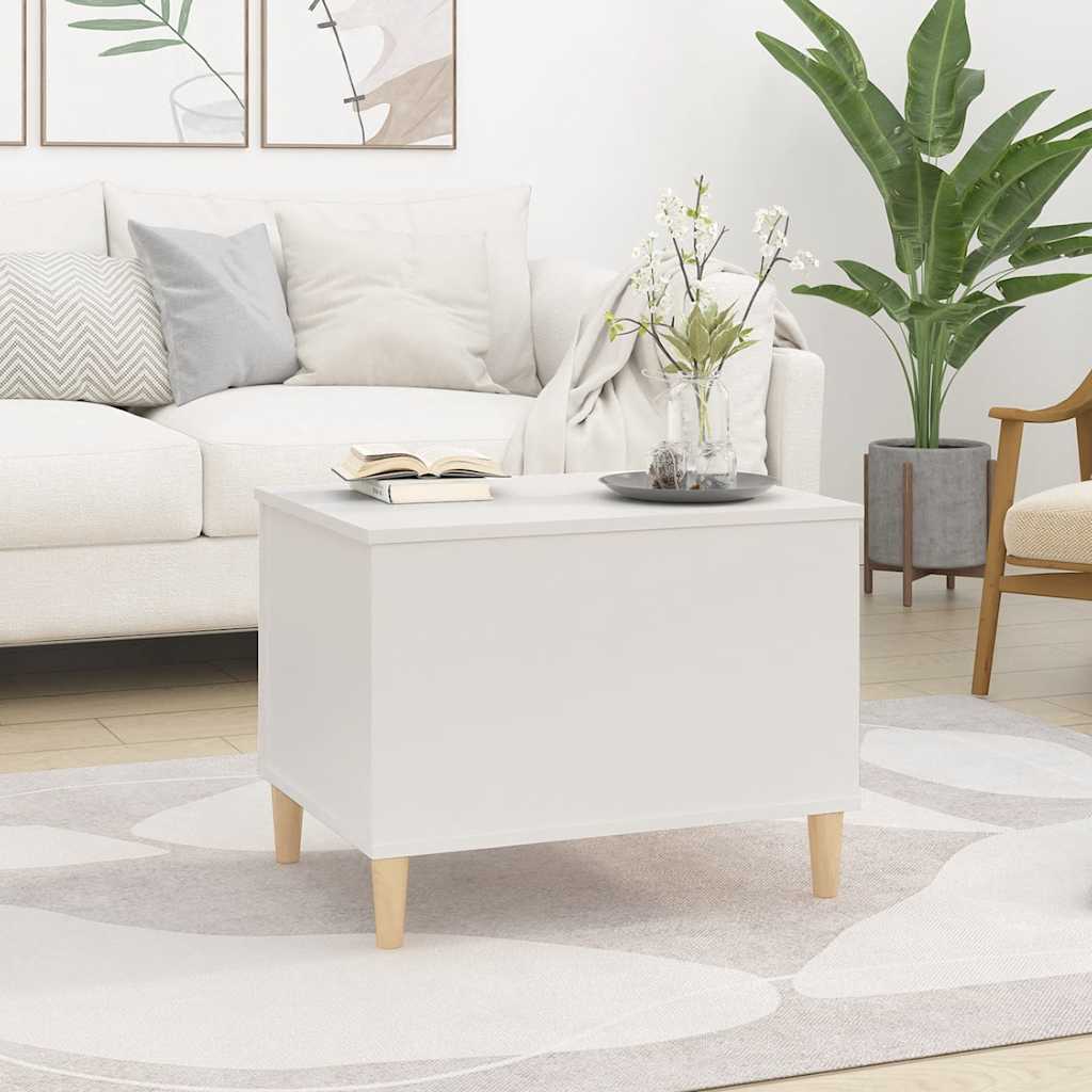 vidaXL Stolik kawowy, biały 60x44,5x45 cm, materiał drewnopochodny