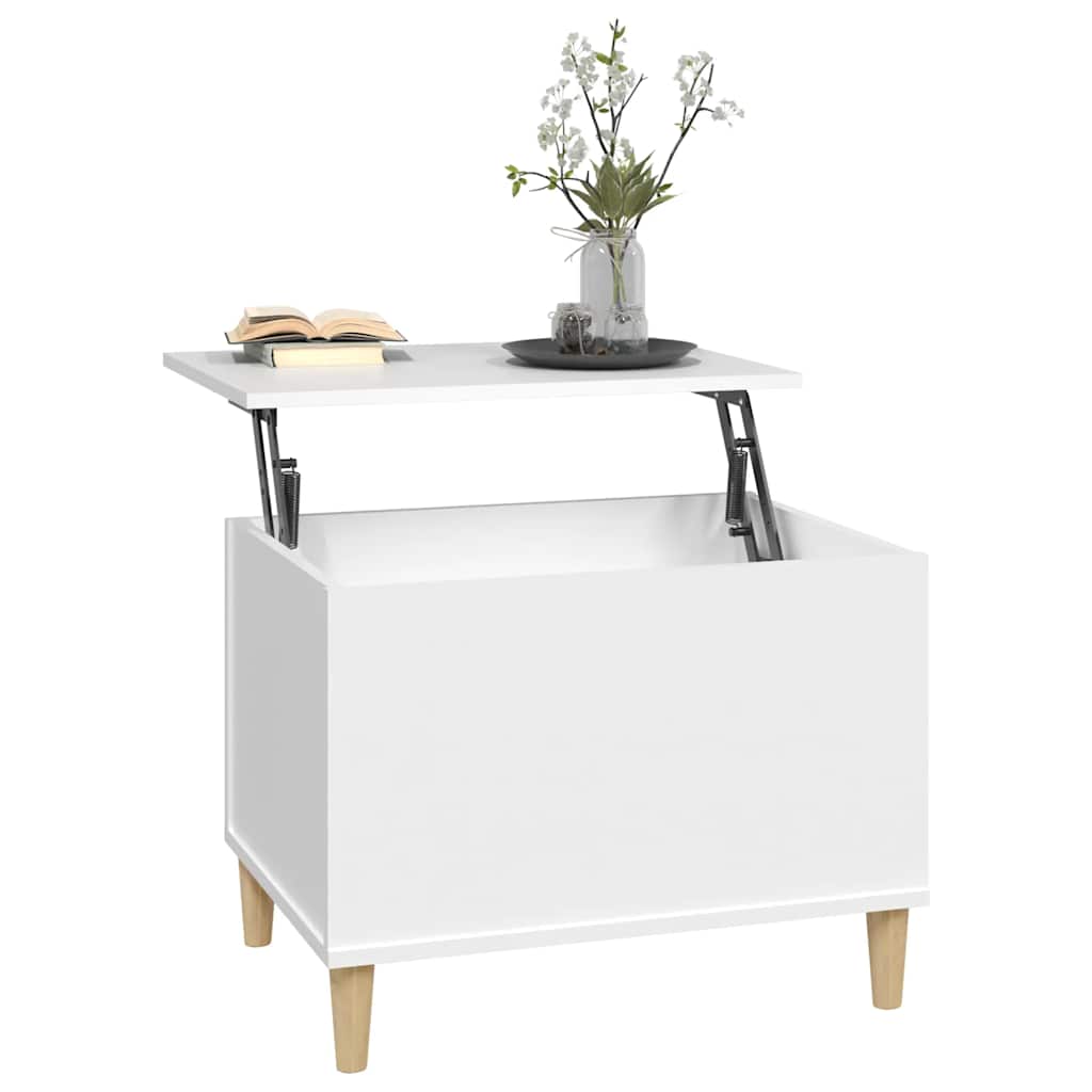 vidaXL Stolik kawowy, biały 60x44,5x45 cm, materiał drewnopochodny
