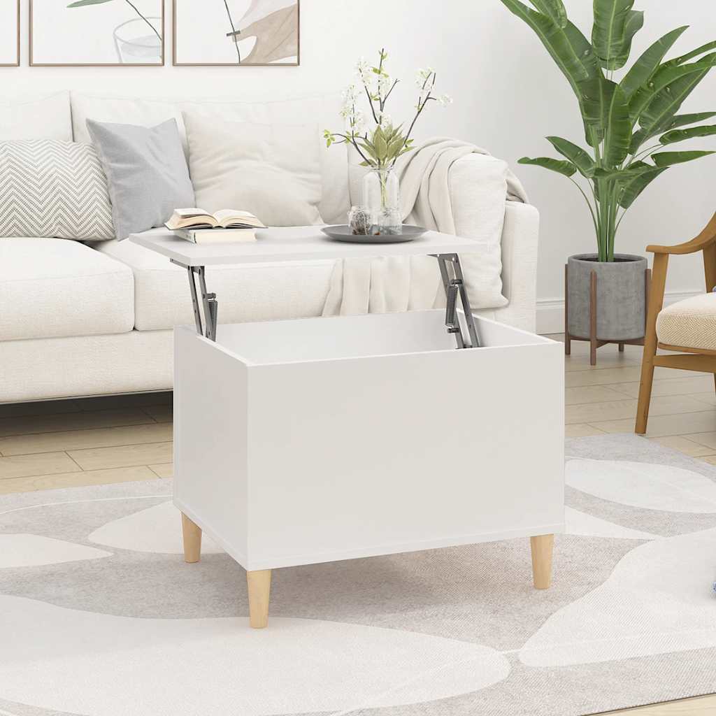 vidaXL Stolik kawowy, biały 60x44,5x45 cm, materiał drewnopochodny