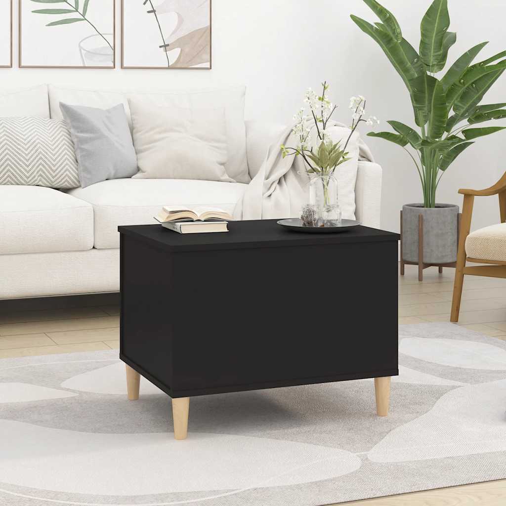 vidaXL Stolik kawowy, czarny, 60x44,5x45 cm, materiał drewnopochodny