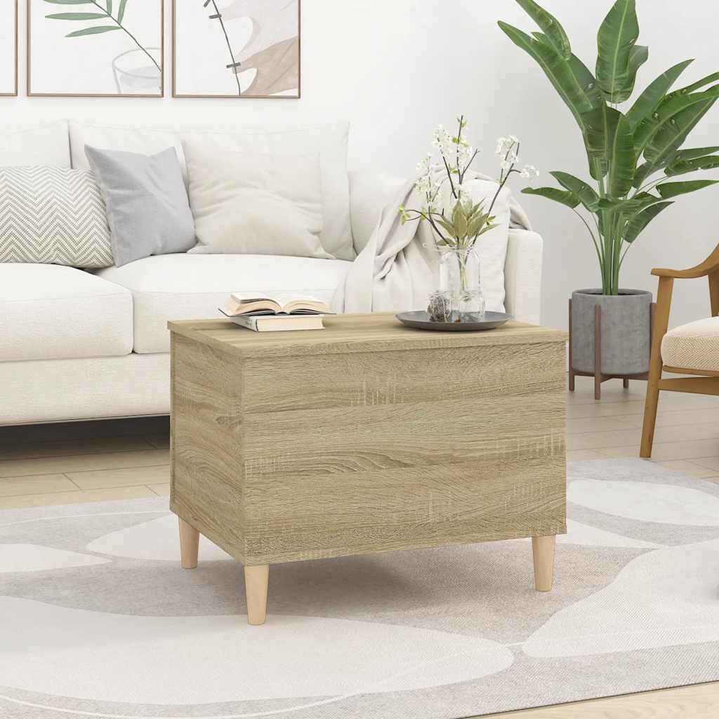 vidaXL Stolik kawowy, dąb sonoma 60x44,5x45 cm materiał drewnopochodny