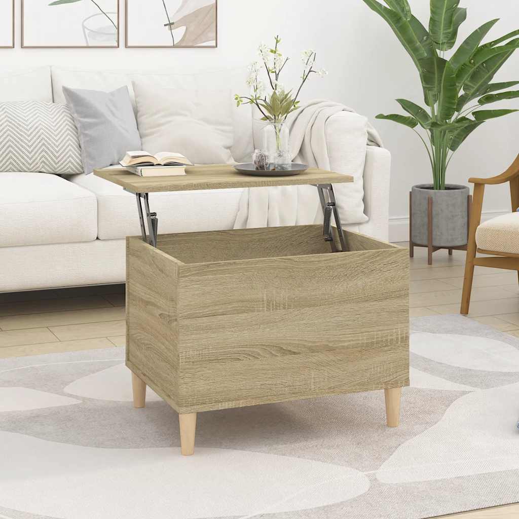 vidaXL Stolik kawowy, dąb sonoma 60x44,5x45 cm materiał drewnopochodny
