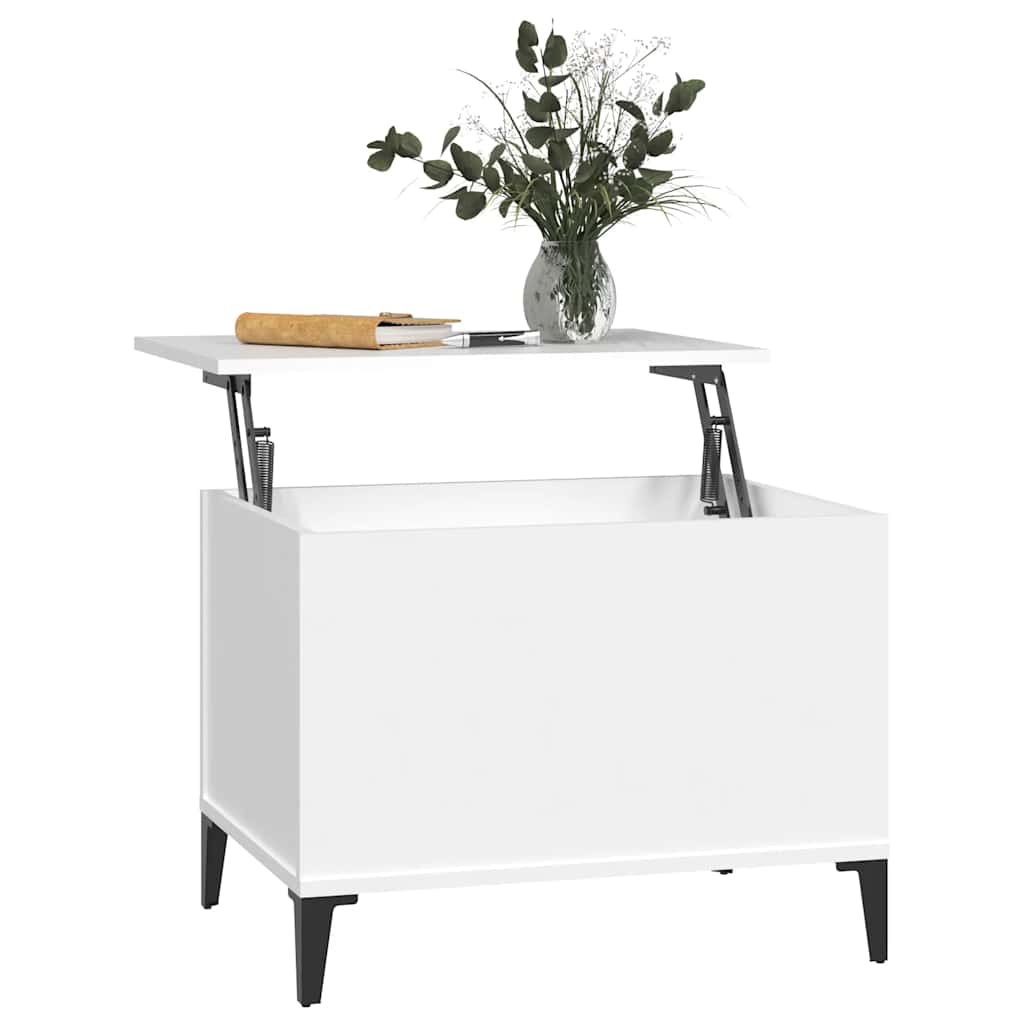 vidaXL Stolik kawowy, biały 60x44,5x45 cm, materiał drewnopochodny