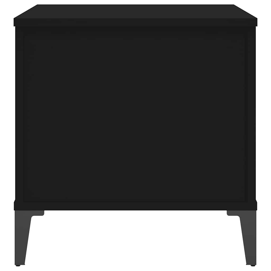 vidaXL Stolik kawowy, czarny, 60x44,5x45 cm, materiał drewnopochodny