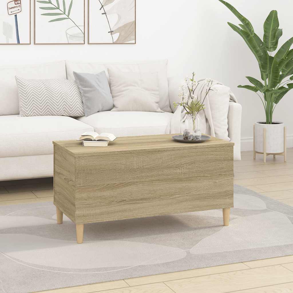 vidaXL Stolik kawowy, dąb sonoma, 90x44,5x45 cm