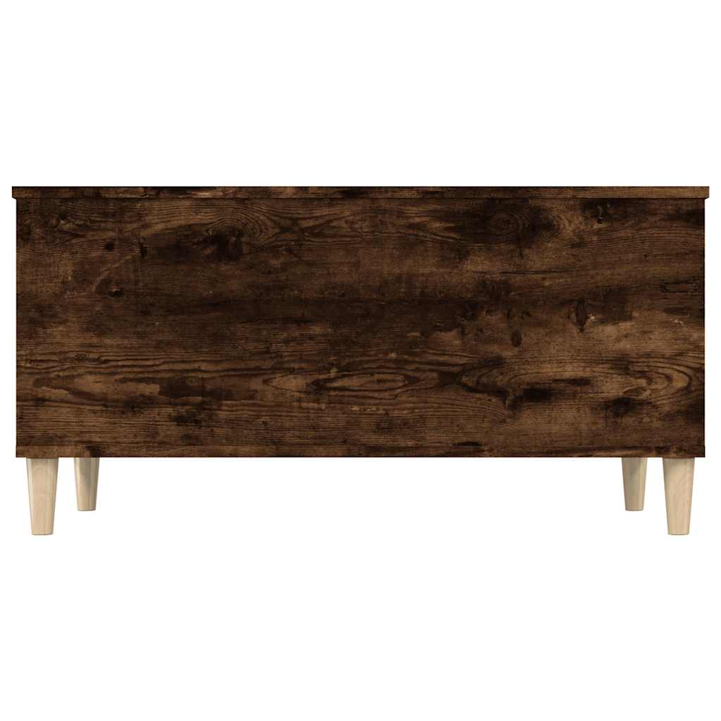 vidaXL Stolik kawowy, przydymiony dąb, 90x44,5x45 cm
