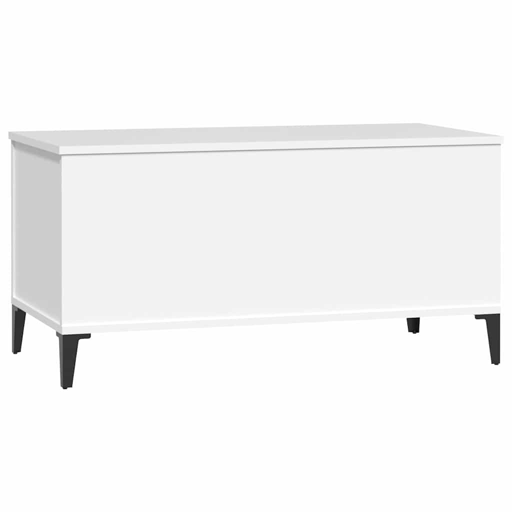 vidaXL Stolik kawowy, biały 90x44,5x45 cm, materiał drewnopochodny