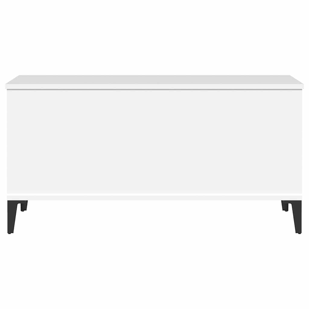 vidaXL Stolik kawowy, biały 90x44,5x45 cm, materiał drewnopochodny