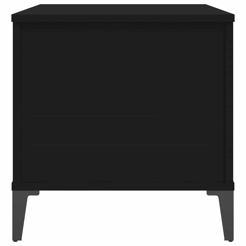 vidaXL Stolik kawowy, czarny, 90x44,5x45 cm, materiał drewnopochodny